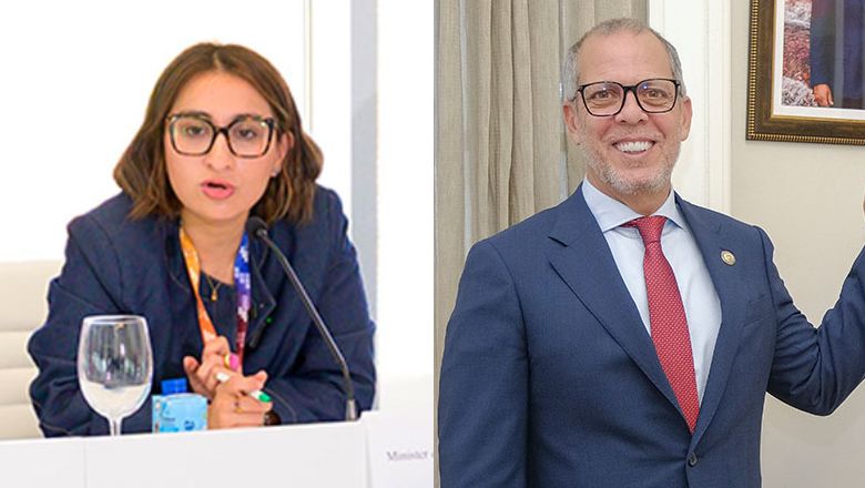 Laura Sarabia y Alfredo Saade. Discusión sobre contrato de pasaportes.